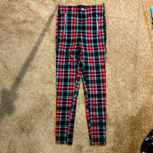 Zara plaid skinny pants